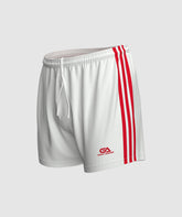 Kids GAA Official Match Shorts White Red
